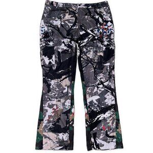 Y2k Style Snowy Woodland Camo Cargo Utility Lightweight Pants Size XL
